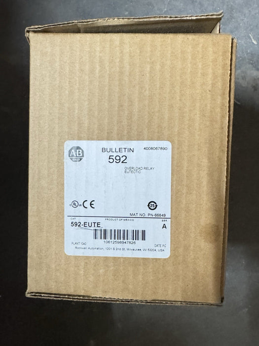 NEW 592-EUTE EUTECTIC OVERLOAD RELAY NIB
