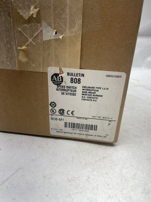 NEW 808-M1 Allen Bradley Style M Low Speed / Zero Switch 50-1000 RPM NNB N.O.