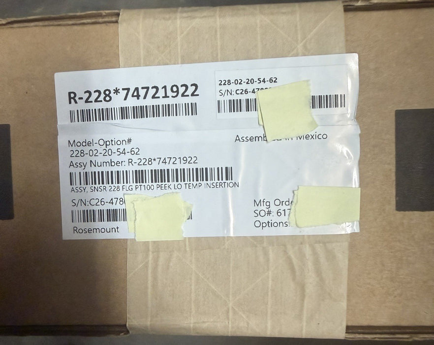 NEW 2026 ROSEMOUNT ANALYTICAL 228-02-20-54-62 CONDUCTIVITY PROBE TOROIDAL 228
