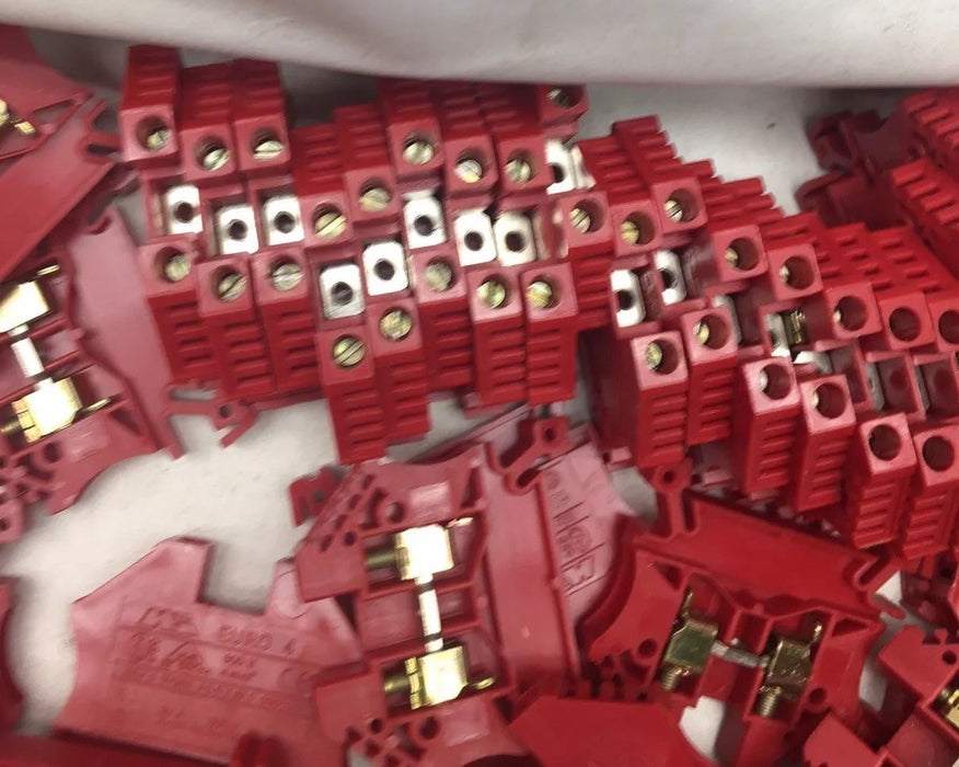 QTY 25PCS NEW MORSETTITALIA 43400-RD EURO 4 TERMINAL BLOCKS RED 43400RD NNB