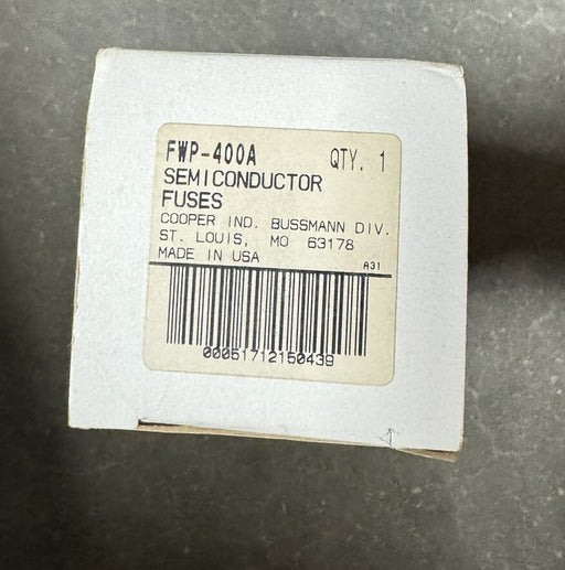 FWP-400A   1 NEW 400 AMP 700 VOLT AC/DC SEMICONDUCTOR FUSE BUSS NIB