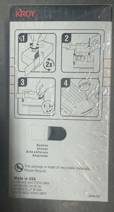 NEW sealed KROY 2470031 White Shrink Tube Supply Cartridge 3/8", .375" x 110"