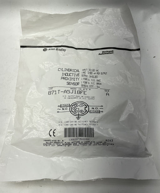 NEW FACTORY SEALED ALLEN BRADLEY 871T-A5J18FE SERIES A INDUCTIVE PROX SENSOR