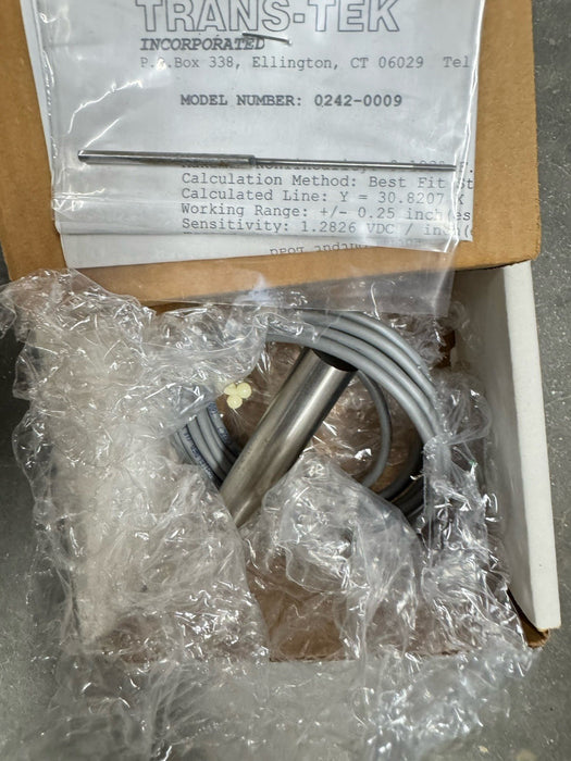 NEW TRANS-TEK 0242-0090 SERIES 240 GENERAL PURPOSE DC LVDT RANGE +/- .25"