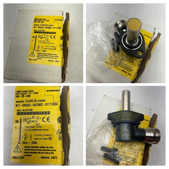 NEW TURCK INDUCT CYLINDER POSITION SENSOR BI 2-CRS343-ADZ30X2-B113/S34 4271493