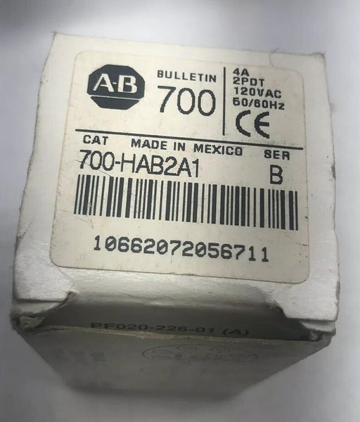NEW Allen Bradley QTY:1 700-HAB2A1 Relay Only 4A 2PDT 120VAC