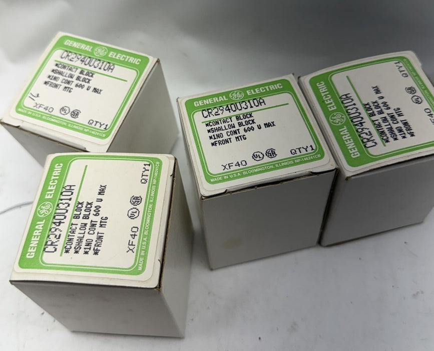 New General Electric GE CR2940U310A Shallow Contact Block Front Mtg NO Auxillary