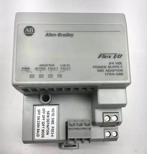 1794-ASB E ALLEN BRADLEY FLEXLOGIX CLEAN AND WORKING REMOTE I/O RIO 24VDC AB