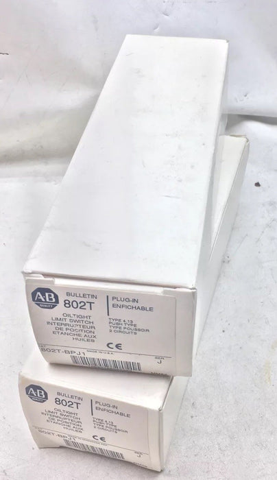 NEW ALLEN-BRADLEY 802T-BPJ1 PLUG-IN OILTIGHT LIMIT SWITCH PUSH TYPE 2 CIRCUITS