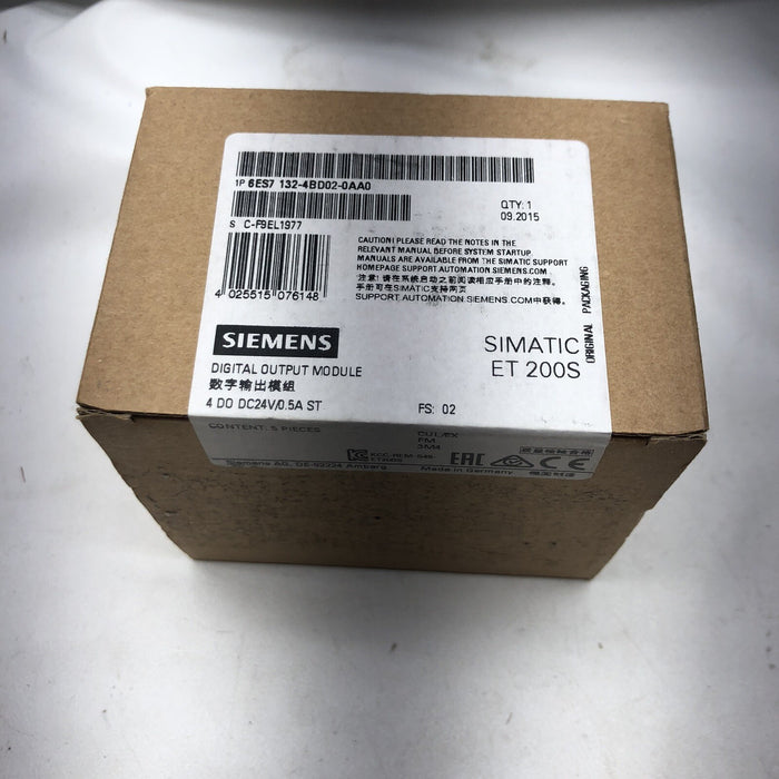 NEW SEALED 2015 6ES7 132-4BD02-0AA0 SIEMENS SIMATIC ET 200S DIGITAL INPUT MODULE