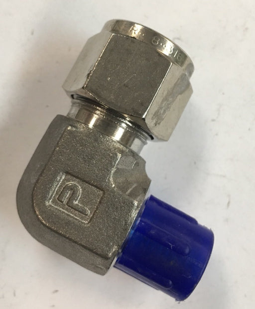 New Male Connector Tube x MNPT Parker 8-4 cbz-SS Stainless Steel Elbow