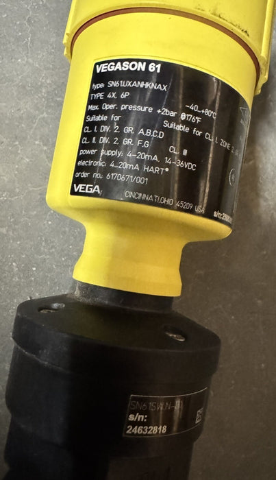 VEGA VEGASON 61 ULTRASONIC LEVEL SENSOR SN61UXANKNAX SN61