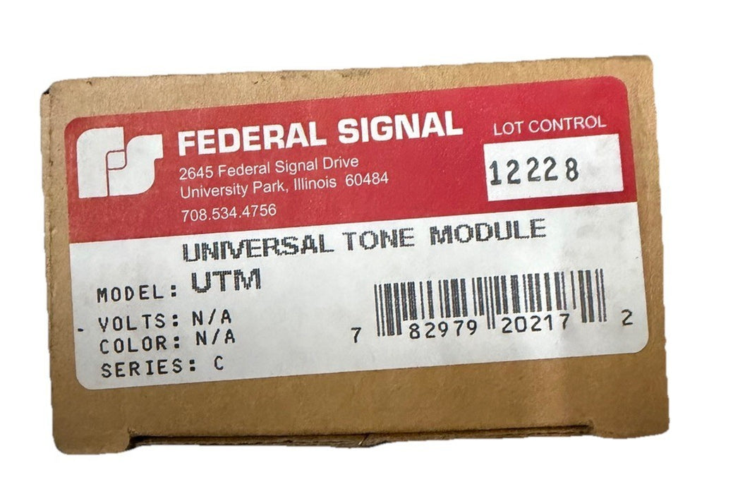 NEW SEALED UTM BY FEDERAL SIGNAL UTM UNIVERSAL TONE MODULE SERIES C 1N894