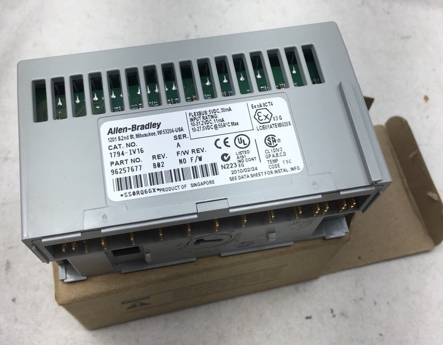 NEW ALLEN-BRADLEY 1794-IV16 FLEX I/O 24 VDC SOURCE INPUT MODULE NIB