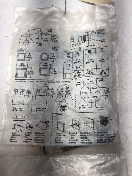 NEW SEALED ALLEN BRADLEY 800A-M2FA AMBER MOMENTARY CONTACT PUSHBUTTON