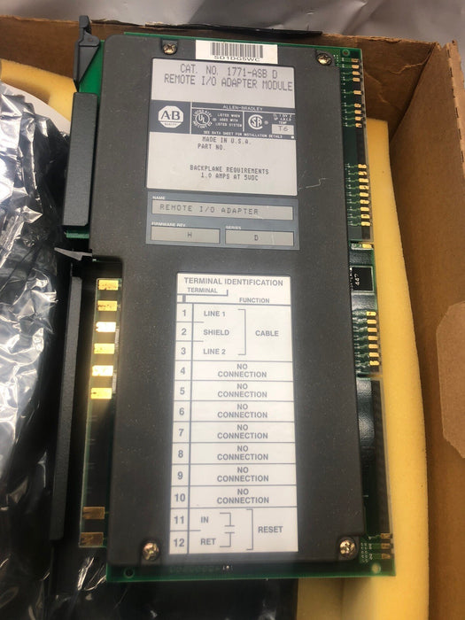 1771-ASB D ALLEN-BRADLEY REMOTE I/O ADAPTER MODULE RIO 1771ASB 1771-ASB/D