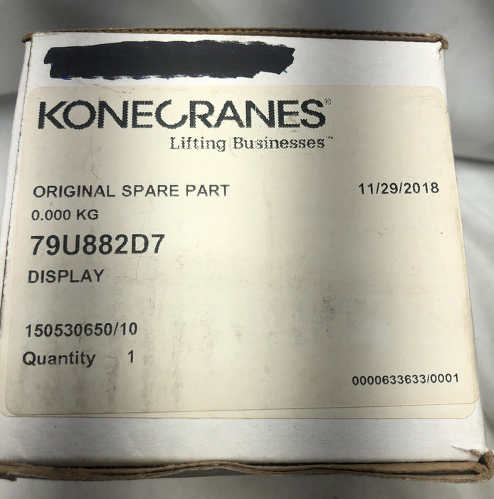 NEW KONECRANES 79U882D7 P&H CONTROLS MORRIS HANDLING DISPLAY METER MODULE