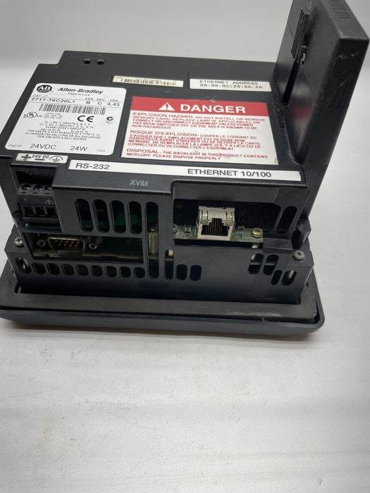 2711-T6C20L1 ALLEN BRADLEY PANELVIEW 600 STANDARD 2711 4.43 ETHERNET HMI 2711-T6