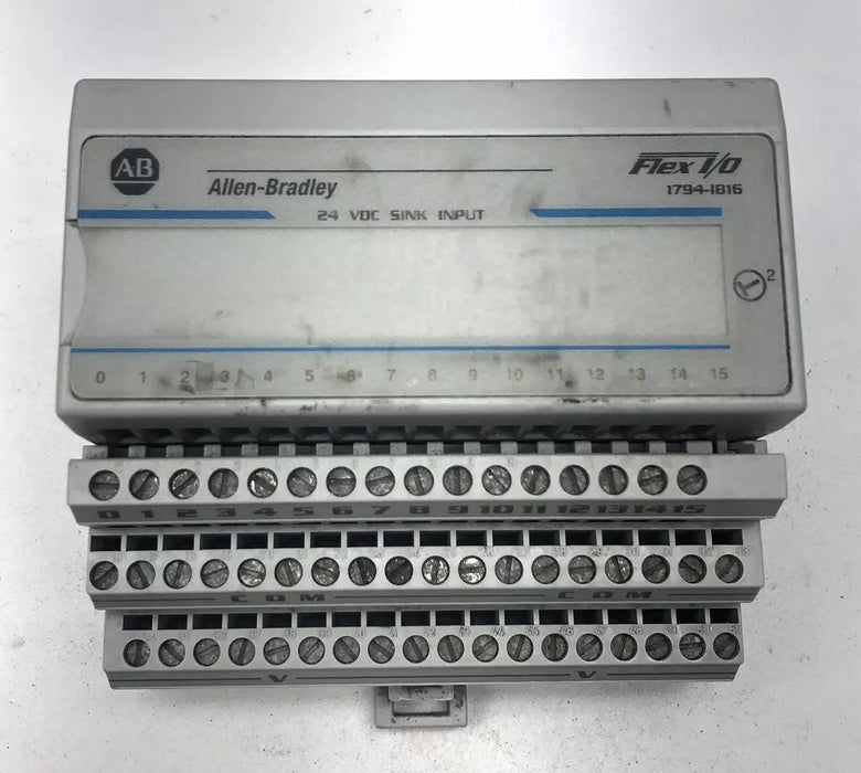 ALLEN BRADLEY 1794-IB16 24VDC SINK INPUT MODULE AND 1794 TB3 TERMINAL BASE