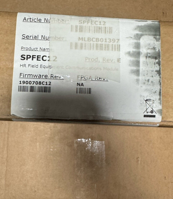 SPFEC12 NEW ABB HR FIELD EQUIPMENT COMMUNICATION MODULE SYMPHONY PLUS ANALOG IN