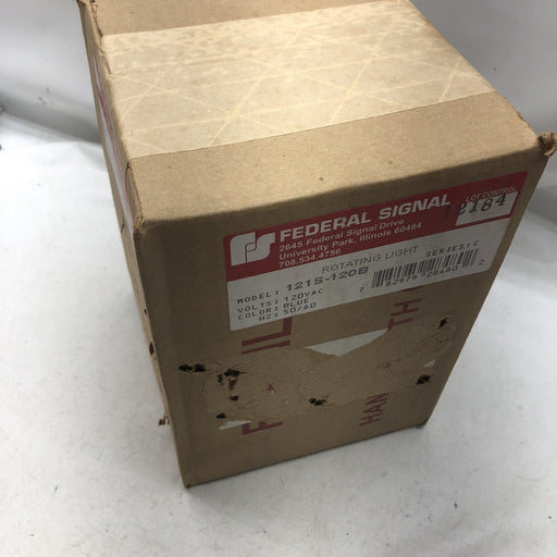 NEW SEALED FEDERAL SIGNAL 121S-120B LIGHT 120VAC ROTATING SERIES C