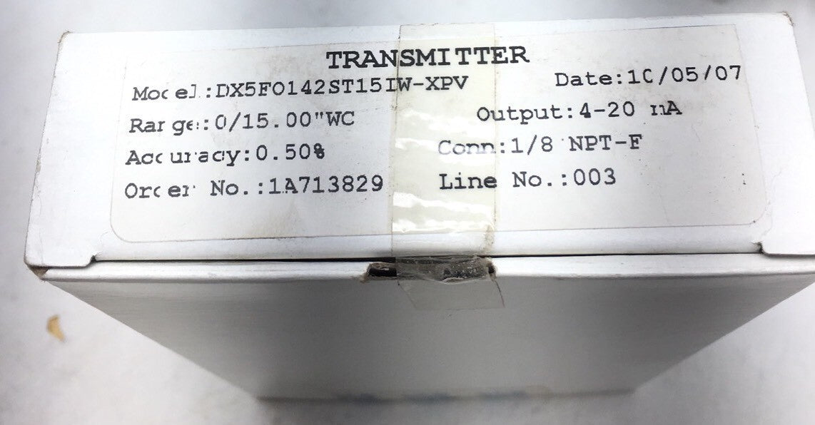 NEW OMEGA PX665-15DI 4-20ma OUTPUT 0 - 15 INH2O DIFF PRESSURE TRANSMITTER PX665