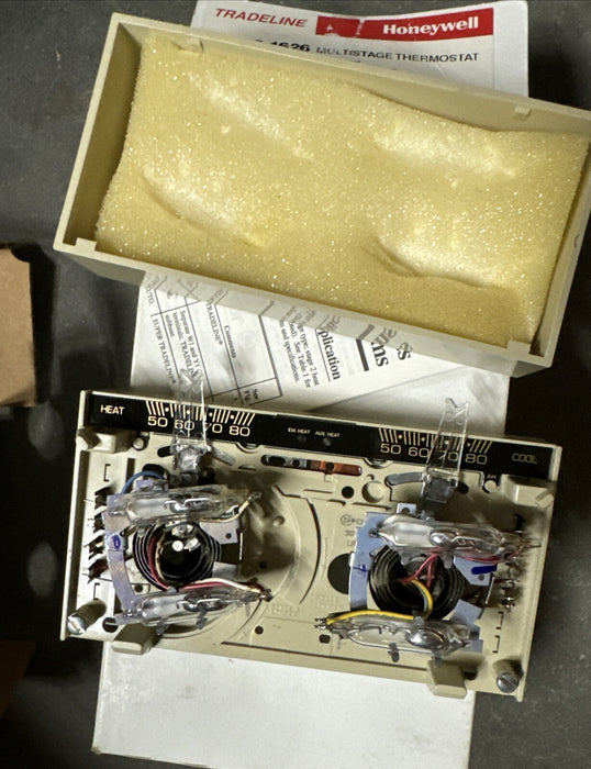 T874G 1626 NEW HONEYWELL MULTISTAGE THERMOSTAT 24V 2 STG HEAT/1 STG ANTICIPATORS
