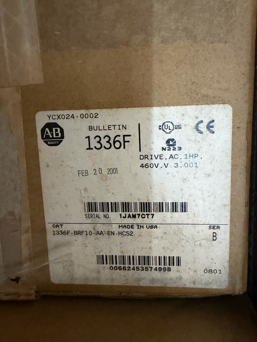 1336 PLUS II VFD 1336F-BRF10-AA-EN-HCS2 NEW ALLEN BRADLEY