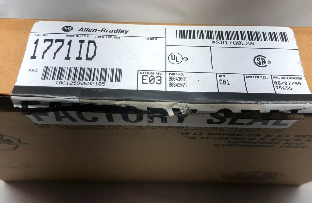 NEW Allen Bradley 1771-ID A Isolated 120V AC Input Module