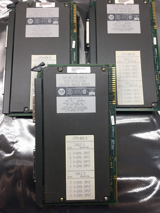 qty 1 Allen Bradley 1771-NIS A  Input Module 8 Point Analog High Res 1771-NIS/A