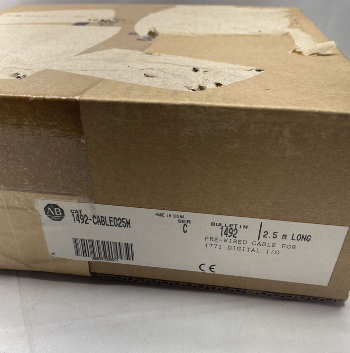 New Factory Sealed 1492CABLE025M ALLEN BRADLEY 1492-CABLE025M 1771 I/O Cable