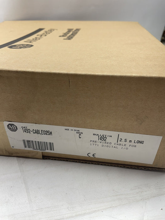 New Factory Sealed 1492CABLE025M ALLEN BRADLEY 1492-CABLE025M 1771 I/O Cable