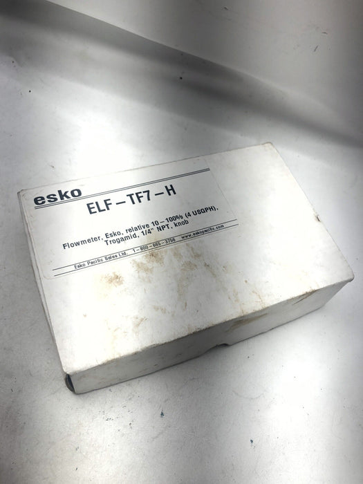 NEW ESKO ELF-TF7-H PURGE FLOW METER 10-100% 4 USGPH 1/4" NPT ADJUSTMENT KNOB