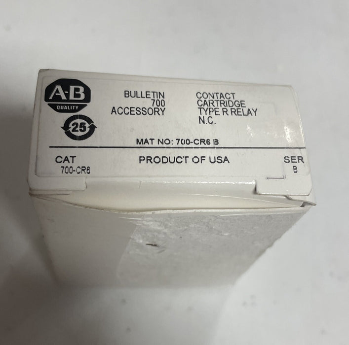 NEW ALLEN BRADLEY 700-CR6 CONTACT CARTRIDGE TYPE R RELAY N.C.