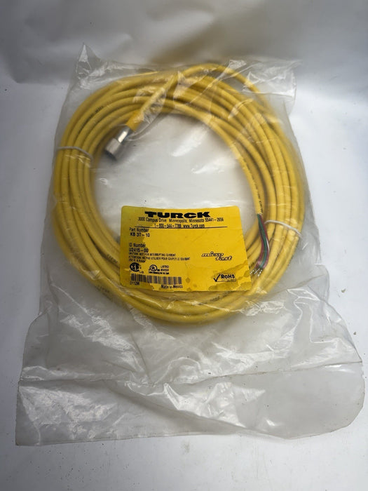TURCK KB-3T  SEALED BAG ID NUMBER U2415-00 CORDSET CORD QUICK CONNECT PROX CABLE