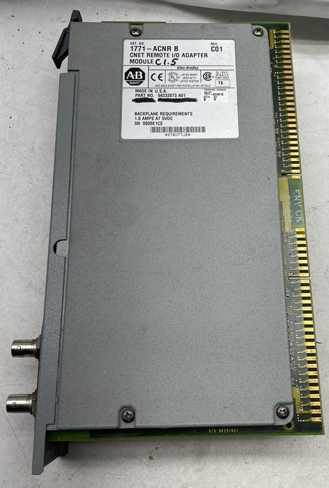 1771-ACNR /B Allen Bradley PLC 5 CNET Remote I/O Adapter 1771ACNR