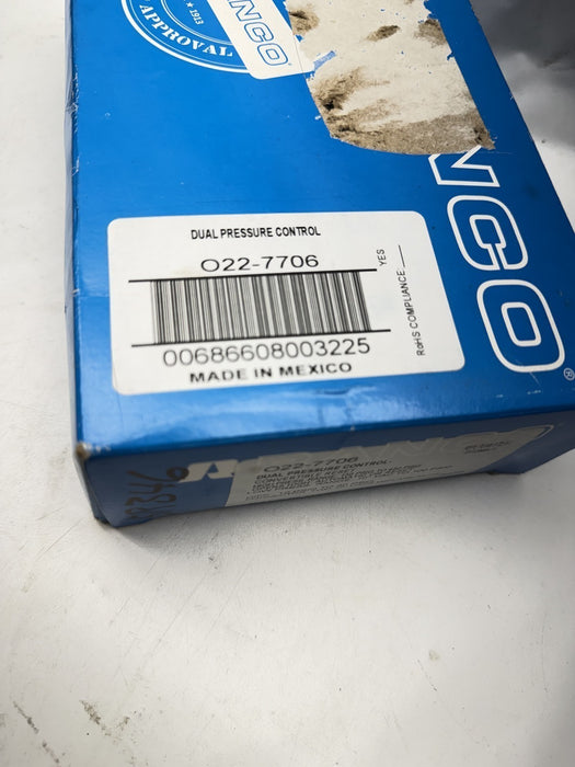 Ranco 022-7706 Dual Function Pressure Refrigeration Control O22-7706