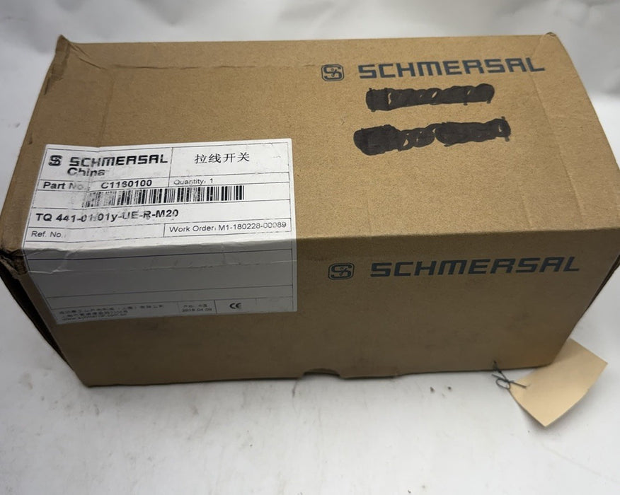 SCHMERSAL TQ 441-01/01yür -M20  PULL CABLE EMERGENCY STOP C1160100 SAFETY PULL