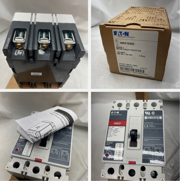 NEW HMCP100R3C Eaton Motor Circuit Protector 3 Pole 100 Amp 600V New In Box NIB